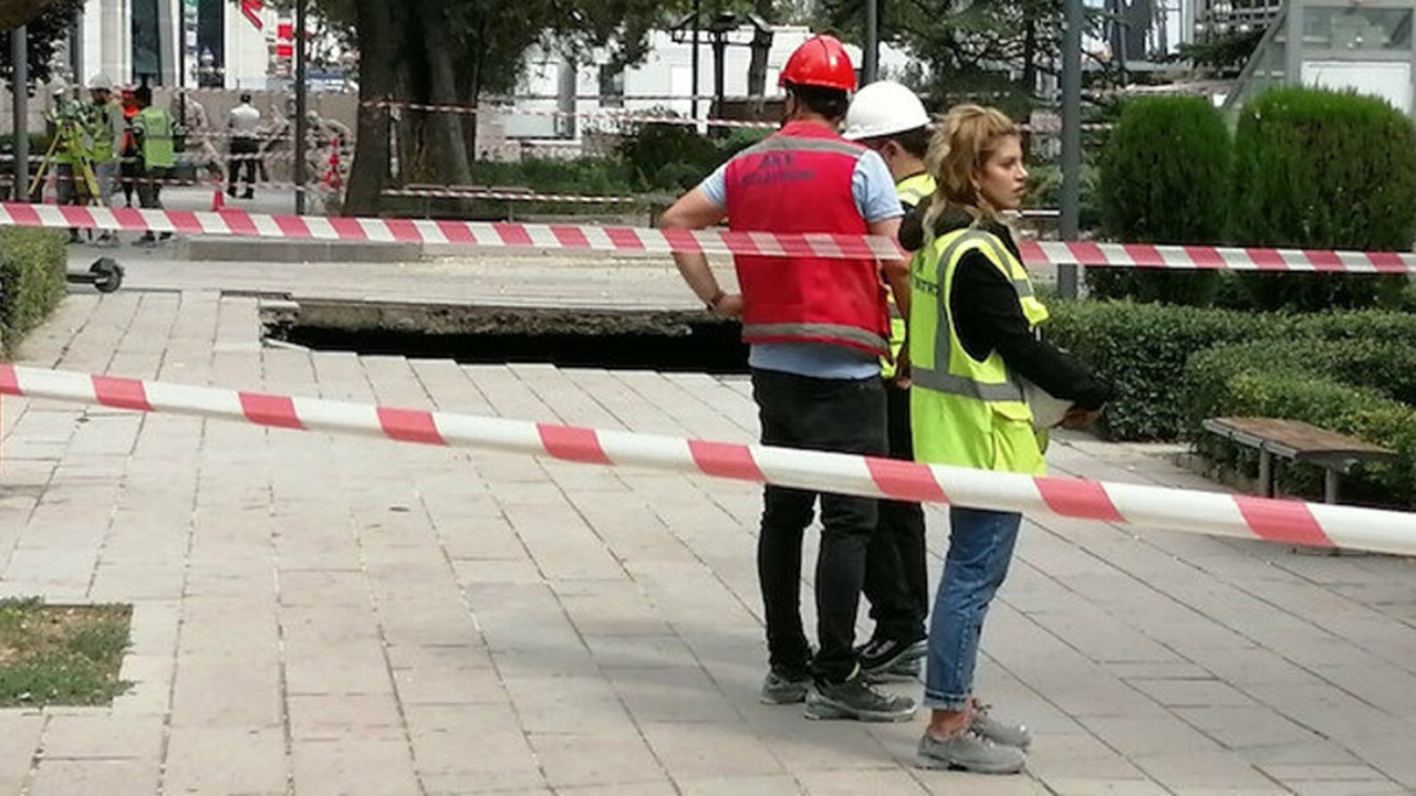 Ankara Güvenpark'ta metro çalışması sırasında göçük!