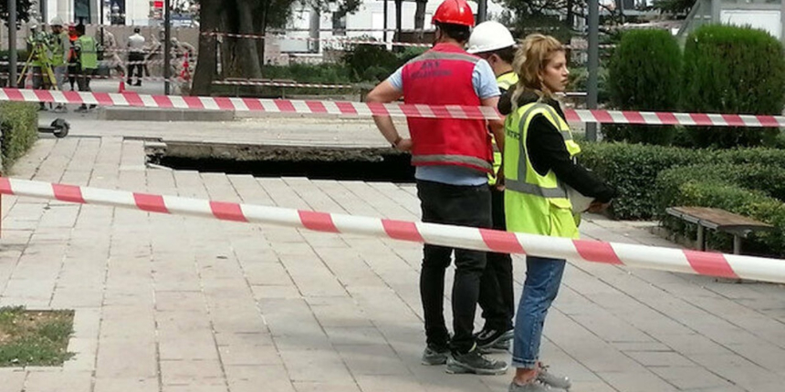 Ankara Güvenpark'ta metro çalışması sırasında göçük!