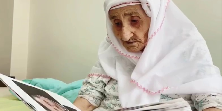 98 yaşındaki Sariye ninenin Cumhurbaşkanı Erdoğan sevgisi!