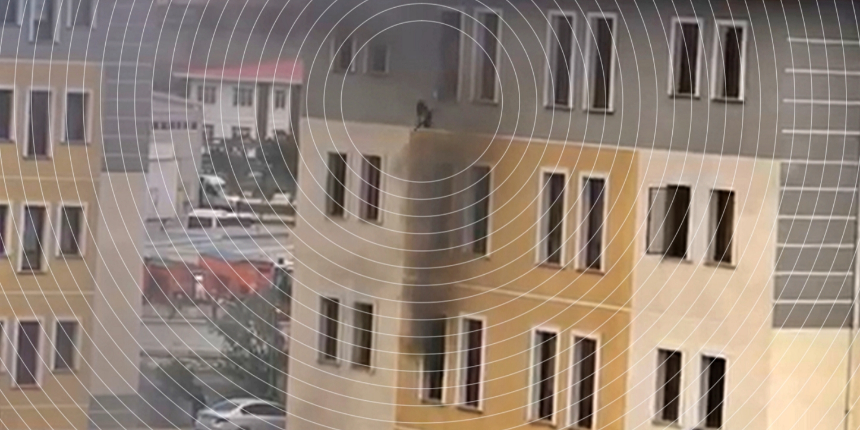 Korkunç yangın! 2 yaşındaki kızını 4. kattan attı