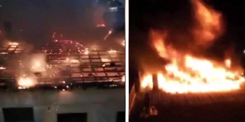 Bağcılar'da atılan havai fişekler yangın çıkardı! 3 bina alev alev yandı