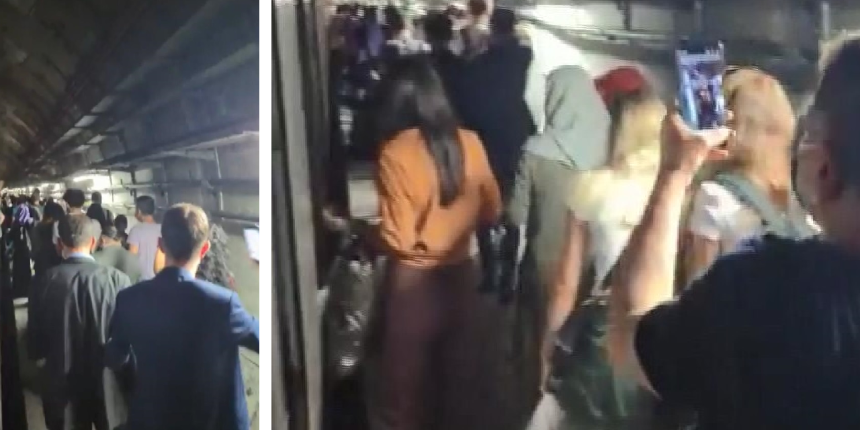 Marmaray'da arıza! Yolcular rayların üzerinde yürüdü