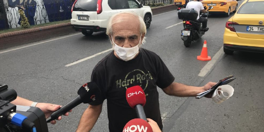 Taksimetre açmadığı için ceza yiyen taksici, gazetecilere çıkıştı: Hakkımı helal etmiyorum!