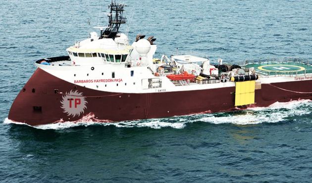 Barbaros Hayrettin Paşa gemisi Doğu Akdeniz'de petrol ve doğalgaz arıyor