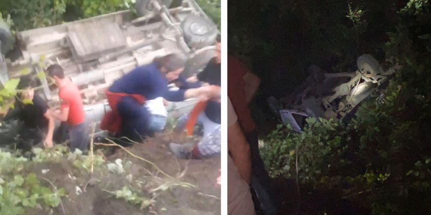 Fındık işçileri ölümden döndü! Şarampole yuvarlanan minibüste 13 yaralı var