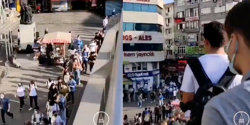 Böyle kuyruk görülmedi: Otobüs kuyruğu üst geçide uzandı