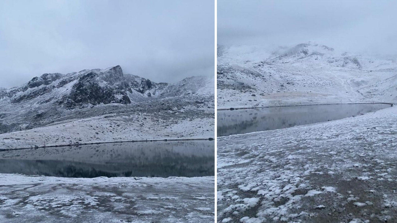 Bu fotoğraflar bugün çekildi! Karadeniz'in yüksek kesimleri beyaza büründü...