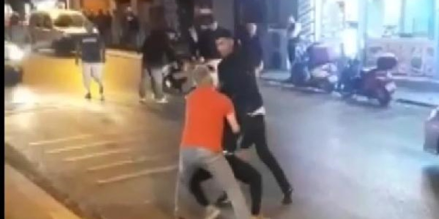 Kartal'da iki grup birbirine girdi! Kavga anları kamerada...