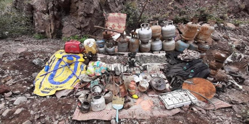 Tunceli'de PKK'lı teröristlere ait 5 odalı sığınak imha edildi!
