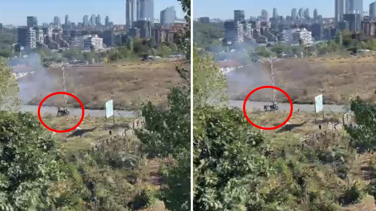 İstanbul'da güpegündüz kundakçılık! Yeşillik alanı yakarken yakalandı...