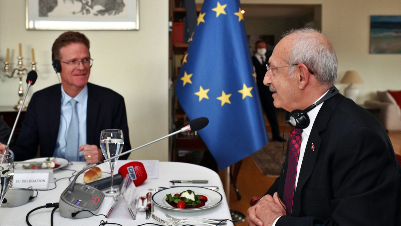 CHP lideri, AB Türkiye Delegasyonu Başkanı ile toplantı gerçekleştirdi