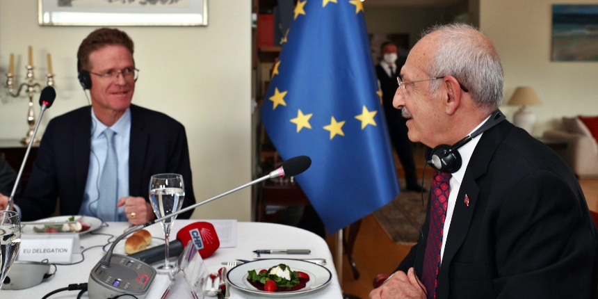 CHP lideri, AB Türkiye Delegasyonu Başkanı ile toplantı gerçekleştirdi