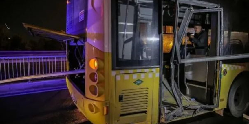 Avcılar'da korkunç kaza! Bariyer, İETT otobüsüne saplandı!