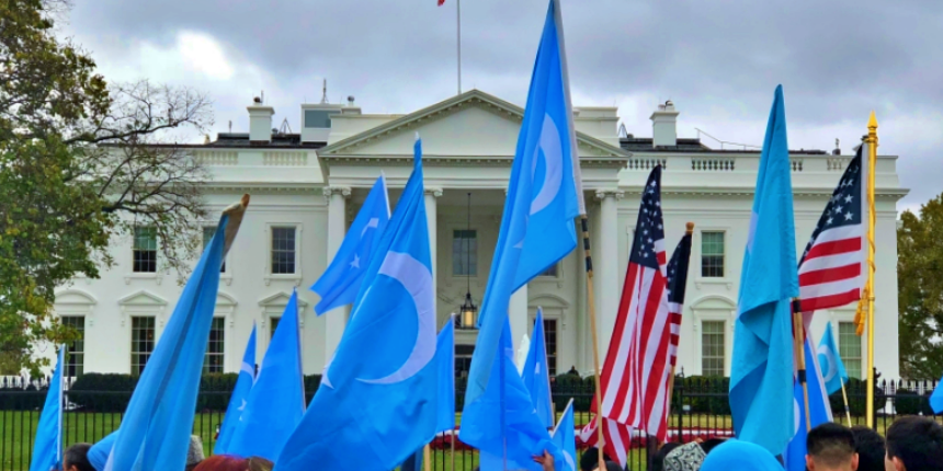 Çin Ulusal Günü'nde Uygurlardan Washington DC'de dev protesto!