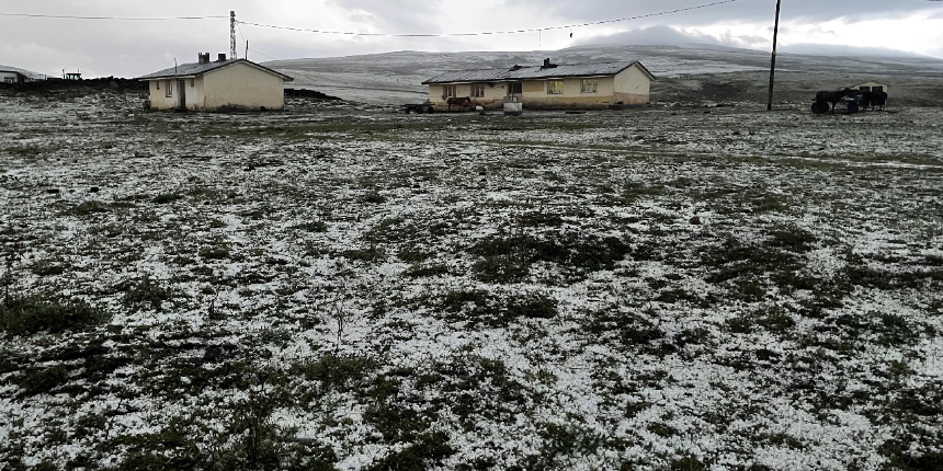Ardahan'da dolu ve sağanak etkili oldu