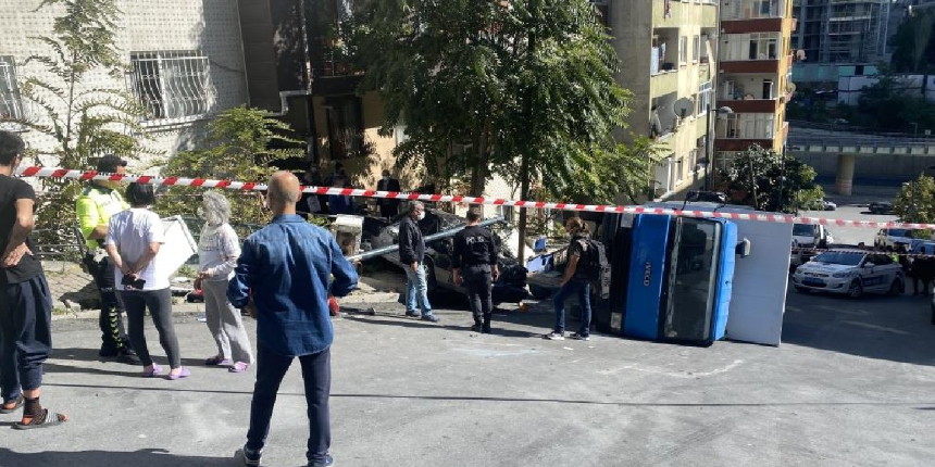 Şişli’de kamyonet dehşet saçtı: Facianın eşiğinden dönüldü