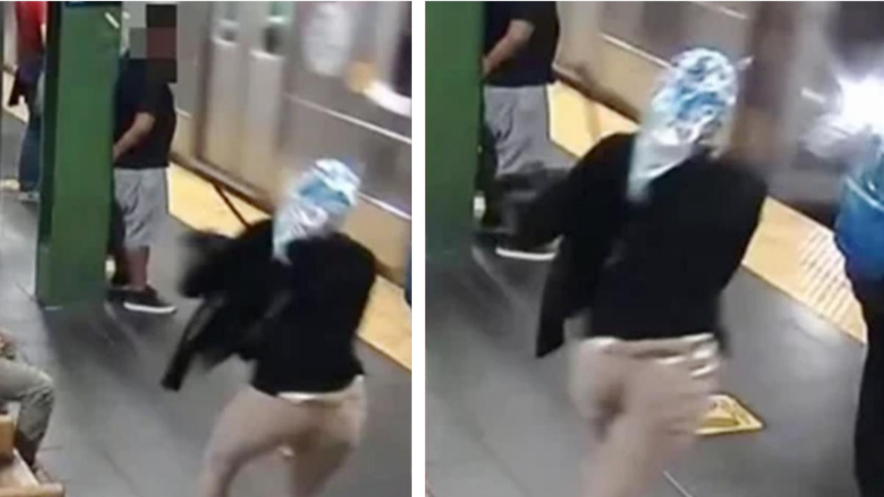 Metro istasyonunda tüyler ürperten olay! Aniden kalkarak raylara fırlattı...