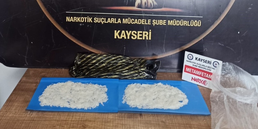 Kayseri'de yolcu otobüsünde uyuşturucu ele geçirildi