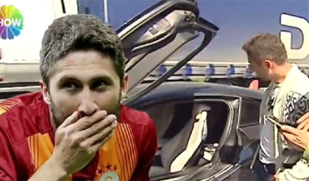 Galatasaraylı Sabri Sarıoğlu kamyonla çarpıştı!