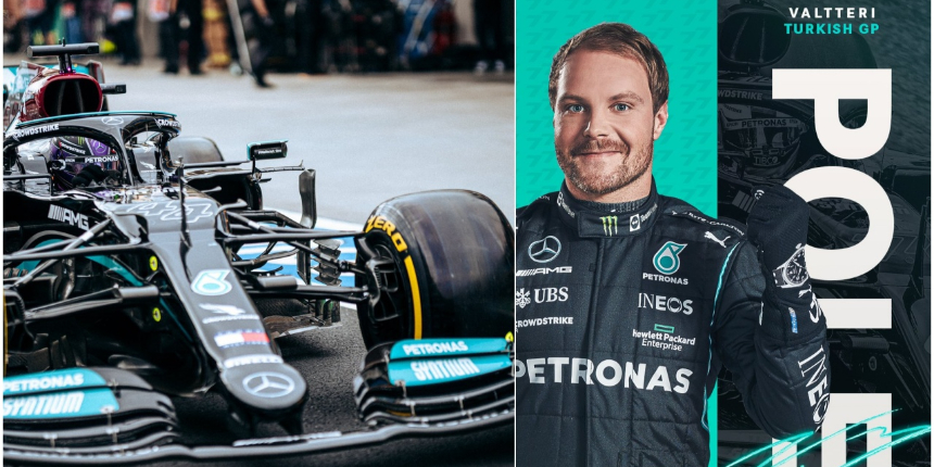Sıralama turlarının en hızlısı Lewis Hamilton ama pole pozisyonu Valtteri Bottas'ın oldu