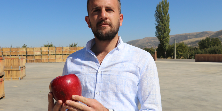 Isparta'da dev elma yetiştirildi: Tam 766 gram!
