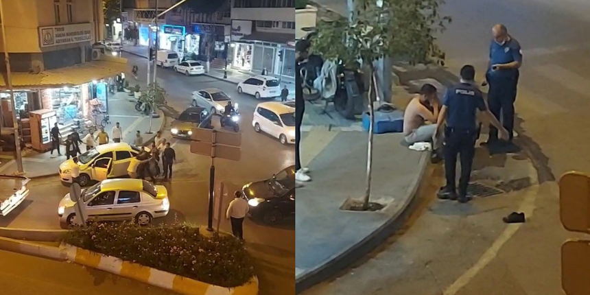 Adıyaman'da ortalığı birbirine katan alkollü sürücü dayak yedi