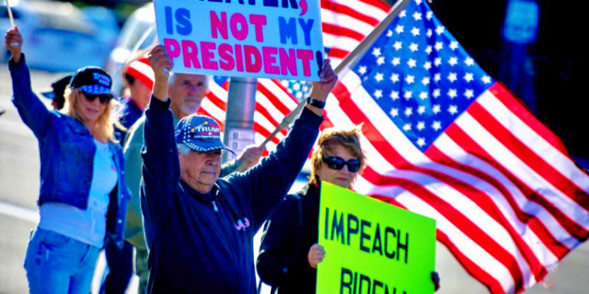 Biden'a ABD'lilerden protesto: Hain! Bizim Başkanımız değilsin!
