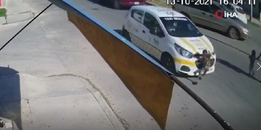 Meksika’da bir taksici 3 yaşındaki çocuğu metrelerce sürükledi