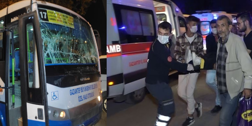 Halk otobüsü, belediye otobüsüne çarptı: 9 yaralı