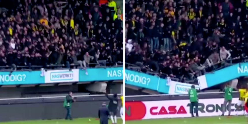 Facianın eşiğinden dönüldü! Galibiyet kutlaması sırasında tribün çöktü