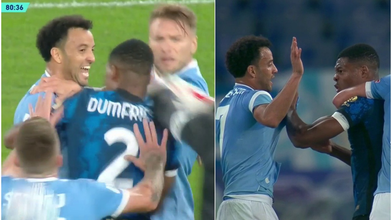 Lazio-İnter maçında Felipe Anderson'a saldırı... Golü attığına pişman oldu!
