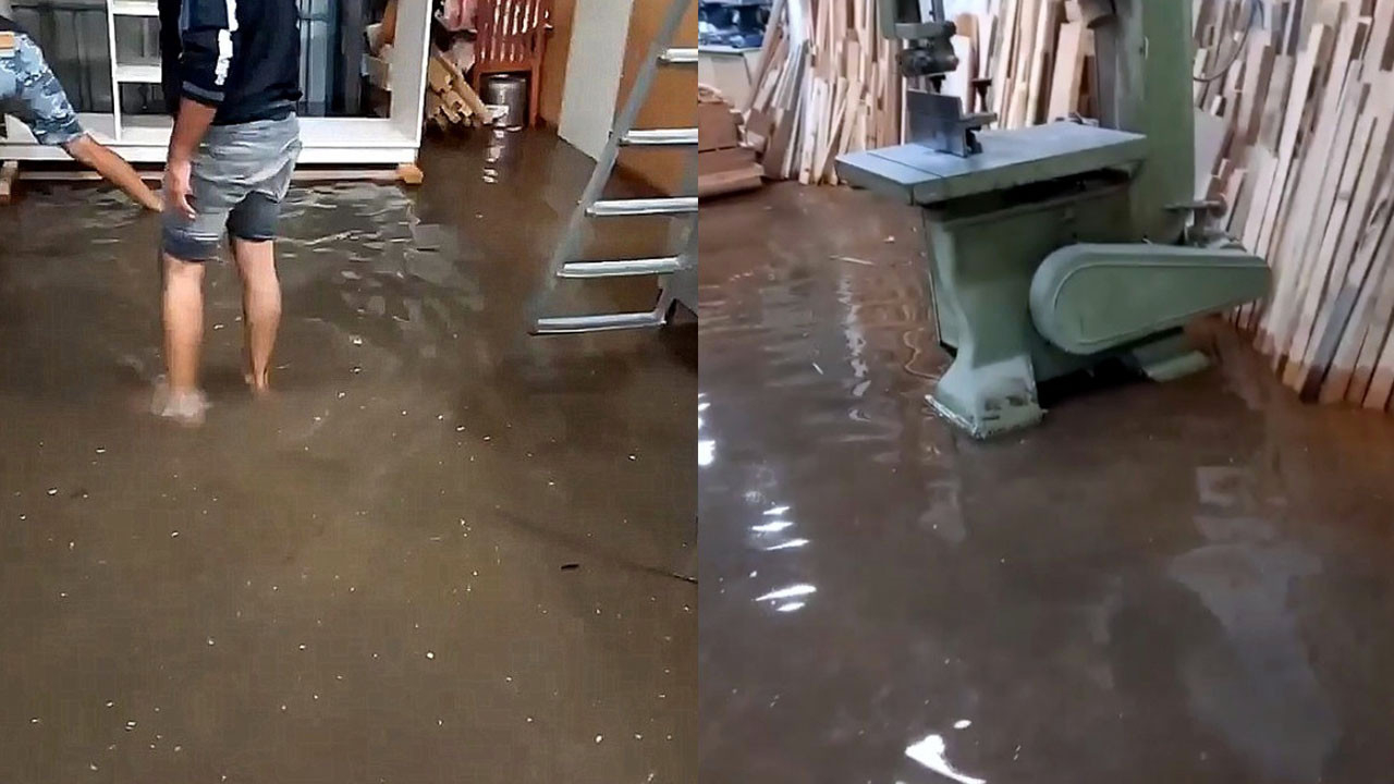 Fethiye'de sokaklar göle döndü! Evleri ve iş yerlerini su bastı