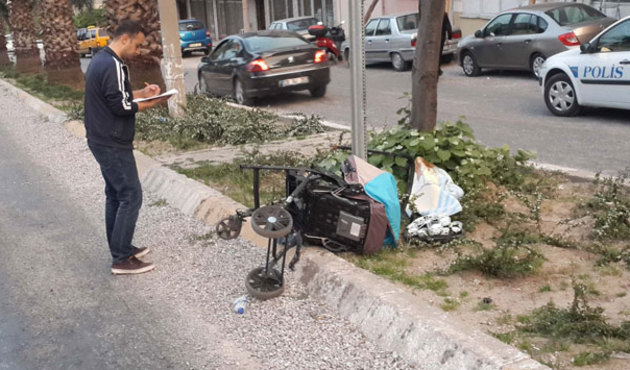 Motosikletiyle bebek arabasına çarptı!..