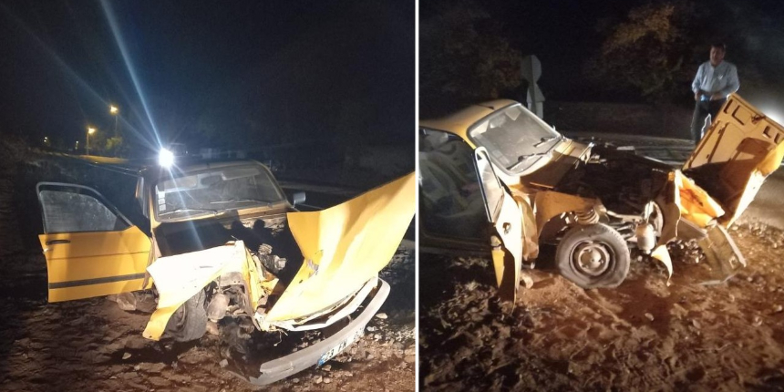 Elazığ’da tren otomobile çarptı: 2 yaralı