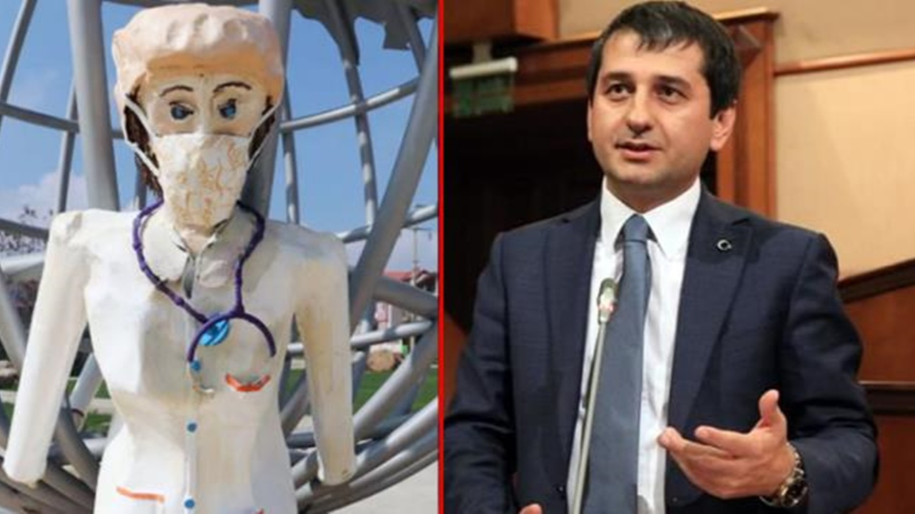 Heykelleri eleştiren İYİ Partili Özkan, belediyenin CHP'li olduğunu öğrenince paylaşımını sildi