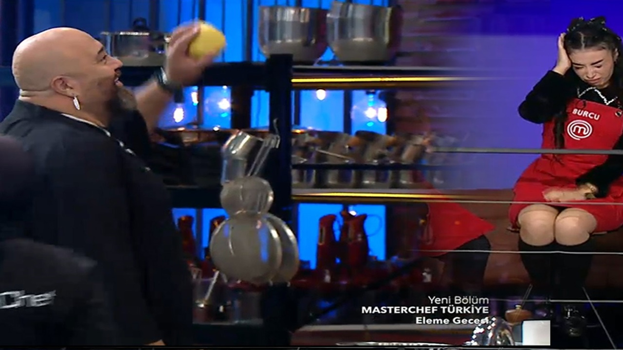 MasterChef Burcu ilk kez potada değildi! Ama Somer Şef Burcu'ya patladı! Kafasına ayva fırlattı!