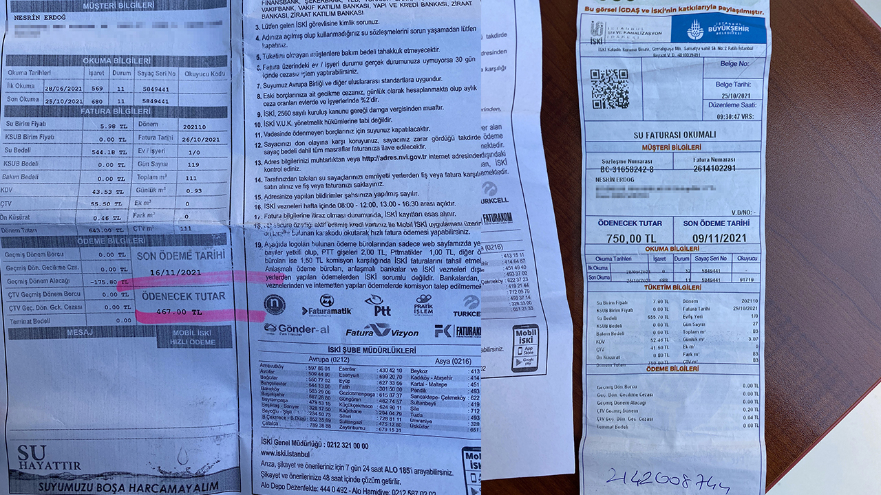 Her ay faturasını düzenli ödeyen aile ne yapacağını şaşırdı: İSKİ, "4 aylık borcunuz var" dedi
