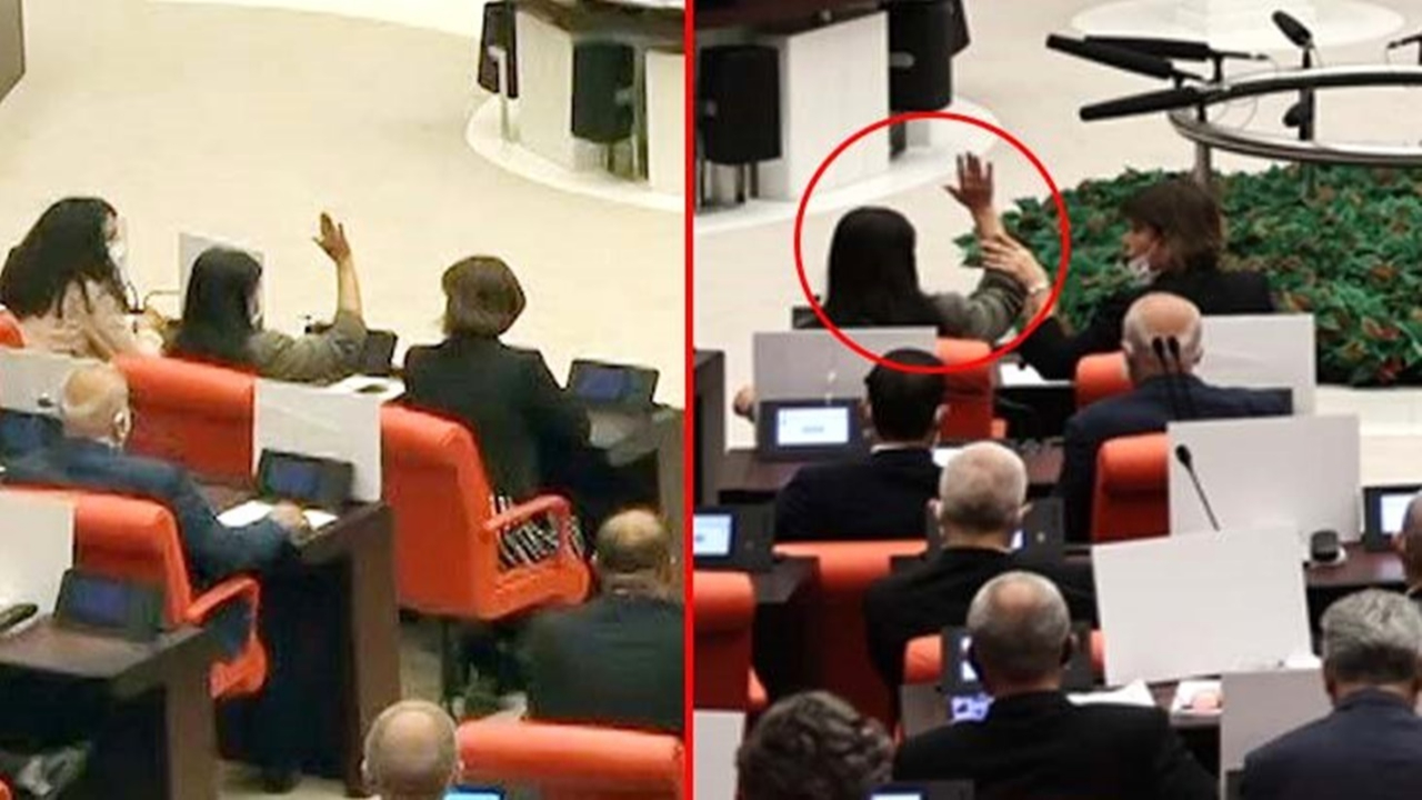 HDP'li Pervin Buldan, tezkereye yanlışlıkla "evet" dedi... Yanındaki vekil anında müdahale etti
