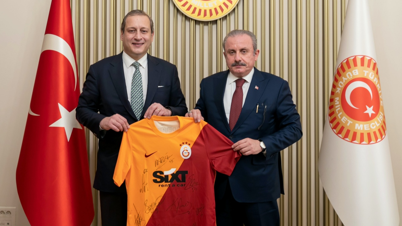 Galatasaray Başkanı Burak Elmas, TBMM Başkanı Şentop’u ziyaret etti