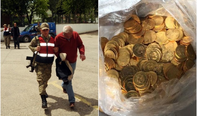 Yüzlerce altın sikke yakalandı...
