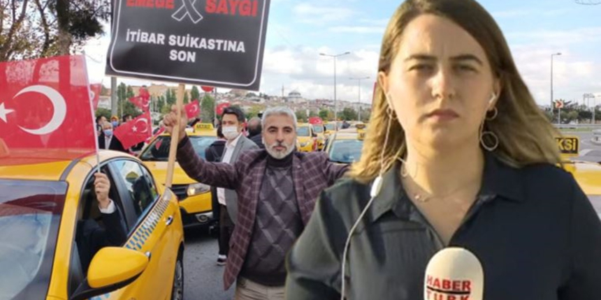 Habertürk muhabiri bir taksicinin saldırısına uğradı!
