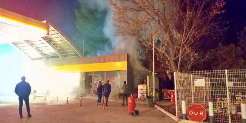 Akaryakıt istasyonunda yangın çıktı!