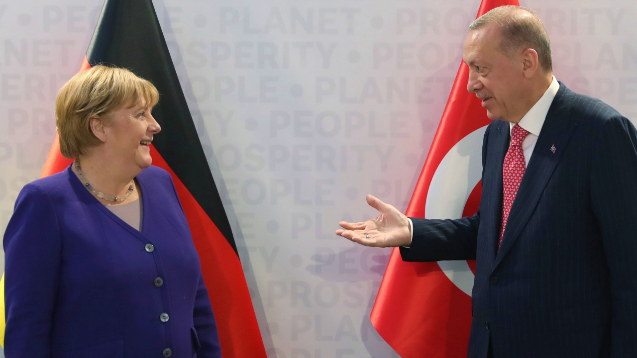 Cumhurbaşkanı Erdoğan, Almanya Başbakanı Merkel ile görüştü