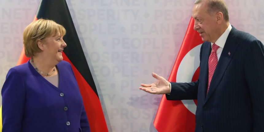 Cumhurbaşkanı Erdoğan, Almanya Başbakanı Merkel ile görüştü
