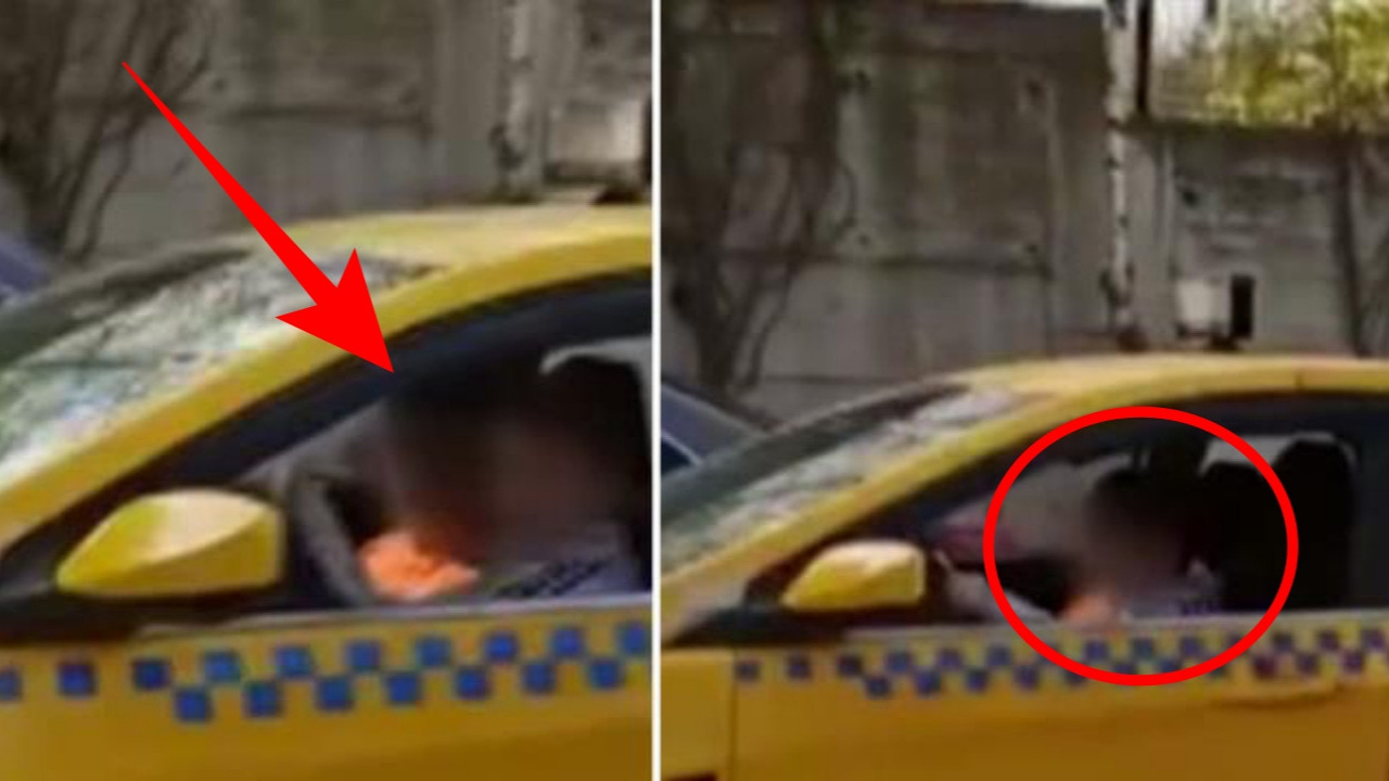 Görenler gözlerine inanamadı! 13 yaşındaki çocuk babasının taksisini çalıp arkadaşıyla tur attı!