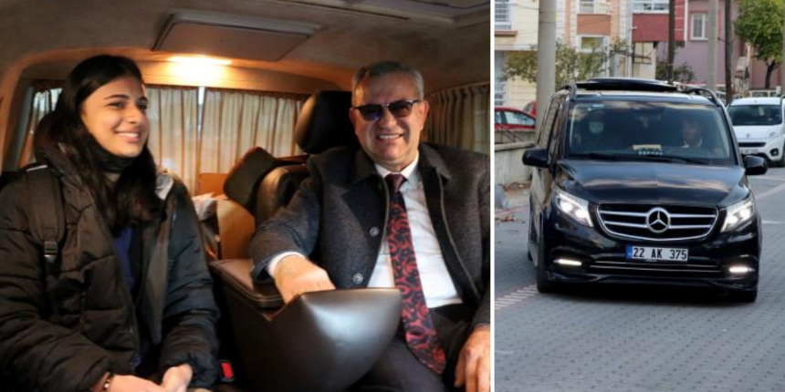 AK Partili belediye başkanından alkışlanacak hareket: Makam aracıyla öğrencileri okula bırakıyor!