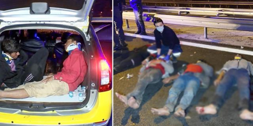 TEM'de can pazarı! Ticari taksi tankere çarptı: 2'si ağır 10 yaralı