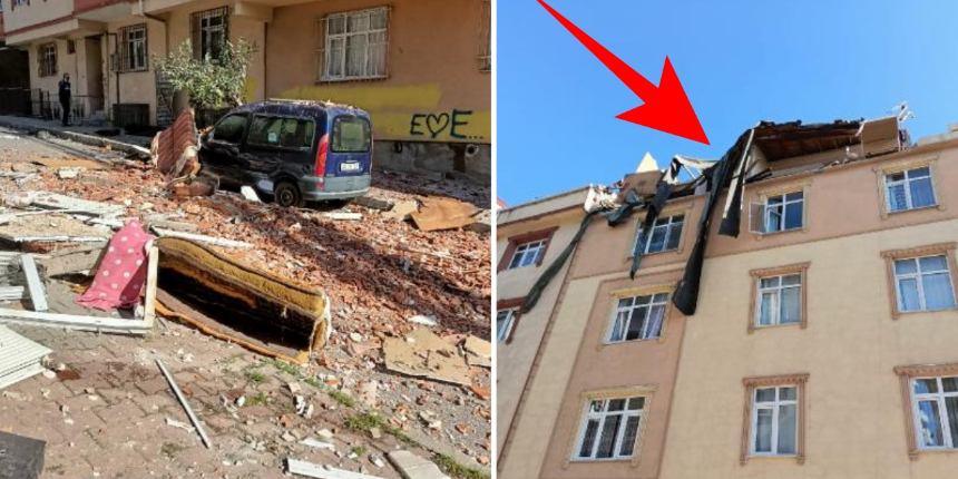 İstanbul'da 5 katlı binanın en üst katında korkunç patlama! Çok sayıda ekip olay yerinde! Yaralılar var...