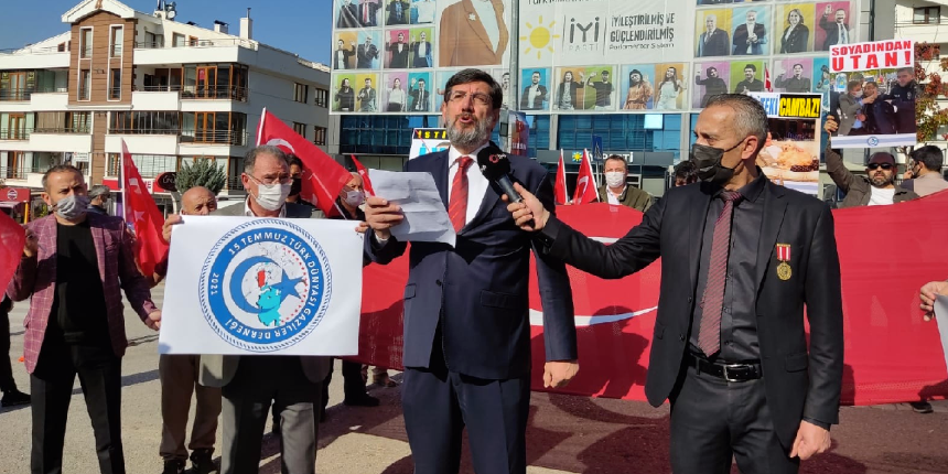 15 Temmuz Türk Dünyası Derneği, İYİ Partili Türkkan'ı istifaya çağırdı