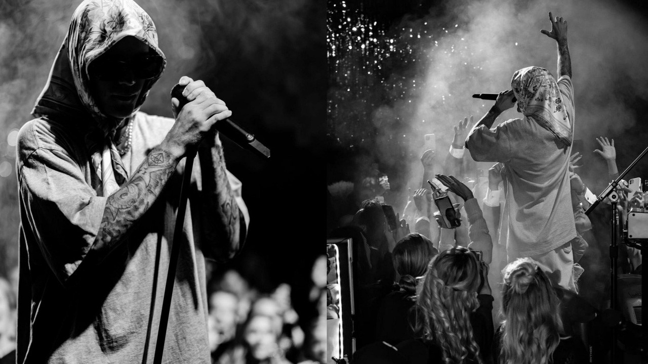 Sahneye başörtüsü ile çıkan Justin Bieber'ın hayranları neye uğradığını şaşırdı
